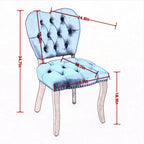 Lot de 2 chaises de salle à manger, chaises d'appoint capitonnées douces avec pieds en bois, chaise de salle à manger recouverte de velours