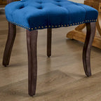 Lot de 2 chaises de salle à manger, chaises d'appoint capitonnées douces avec pieds en bois, chaise de salle à manger recouverte de velours