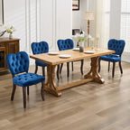 Lot de 2 chaises de salle à manger, chaises d'appoint capitonnées douces avec pieds en bois, chaise de salle à manger recouverte de velours