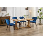 Lot de 2 chaises de salle à manger, chaises d'appoint capitonnées douces avec pieds en bois, chaise de salle à manger recouverte de velours