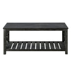 47 Table Basse de Ferme Moderne avec Étagère de Rangement