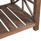 47 Table Basse de Ferme Moderne avec Étagère de Rangement