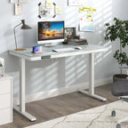 Bureau debout en verre monobloc 48 x 24 avec tiroirs inscriptibles