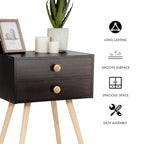 Table de chevet/d'appoint de canapé/bout de canapé de style Mid-century moderne avec 2 tiroirs