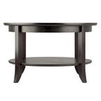 Table basse ronde en verre - 30 - Espresso foncé