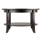 Table basse ronde en verre - 30 - Espresso foncé