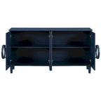 Buffet avec poignées rondes, meuble de rangement en bois avec étagère réglable, console avec 4 portes