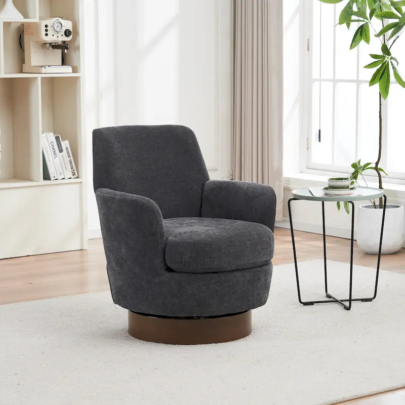 Fauteuils pivotants en similicuir PU à 360 degrés pour salon, chambre à coucher