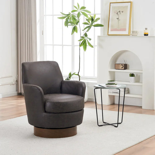 Fauteuils pivotants en similicuir PU à 360 degrés pour salon, chambre à coucher