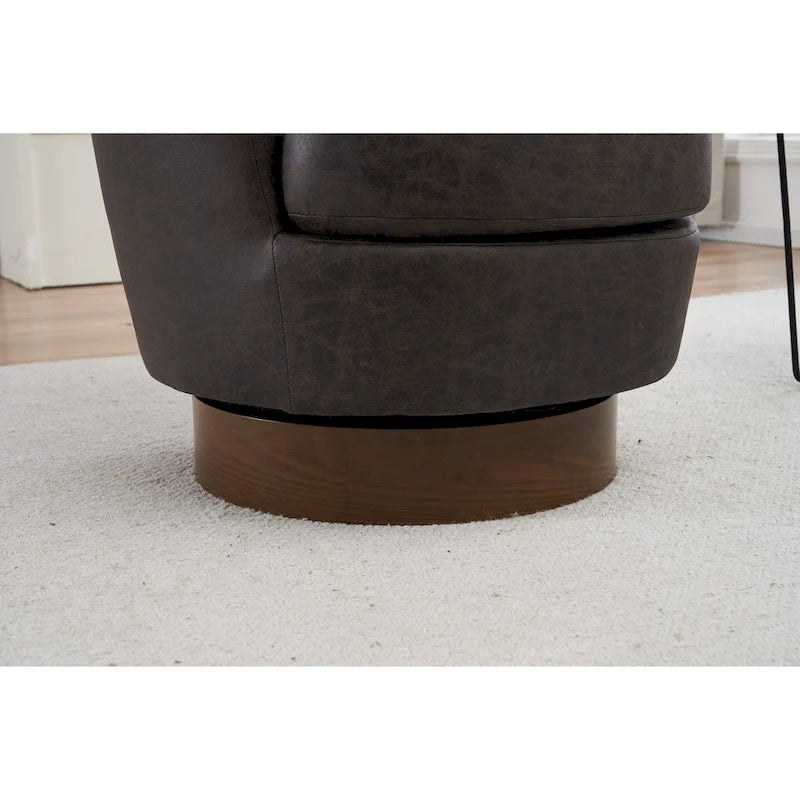 Fauteuils pivotants en similicuir PU à 360 degrés pour salon, chambre à coucher