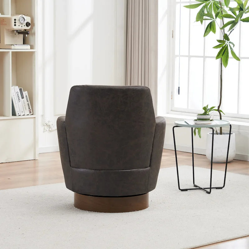 Fauteuils pivotants en similicuir PU à 360 degrés pour salon, chambre à coucher