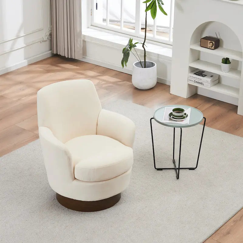 Fauteuils pivotants en similicuir PU à 360 degrés pour salon, chambre à coucher