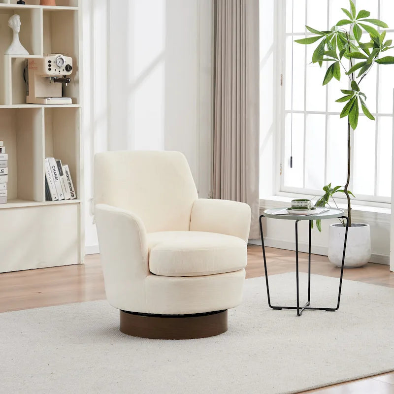 Fauteuils pivotants en similicuir PU à 360 degrés pour salon, chambre à coucher