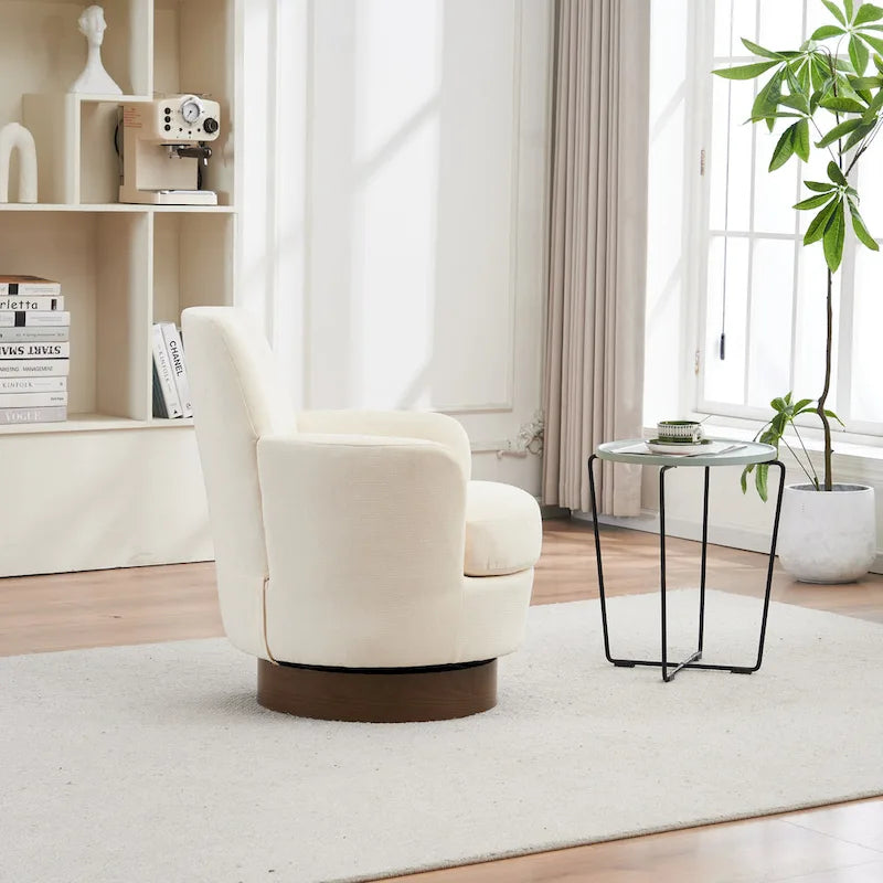 Fauteuils pivotants en similicuir PU à 360 degrés pour salon, chambre à coucher
