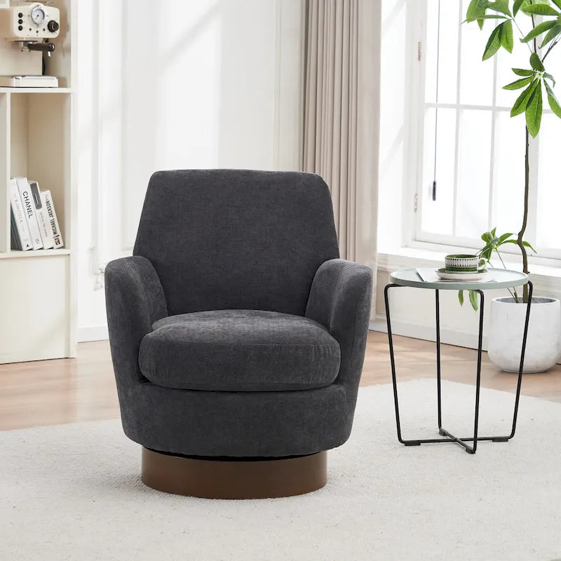 Fauteuils pivotants en similicuir PU à 360 degrés pour salon, chambre à coucher