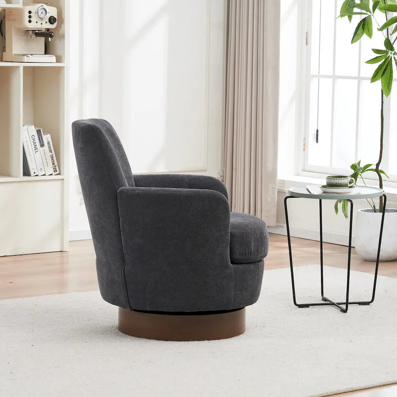 Fauteuils pivotants en similicuir PU à 360 degrés pour salon, chambre à coucher