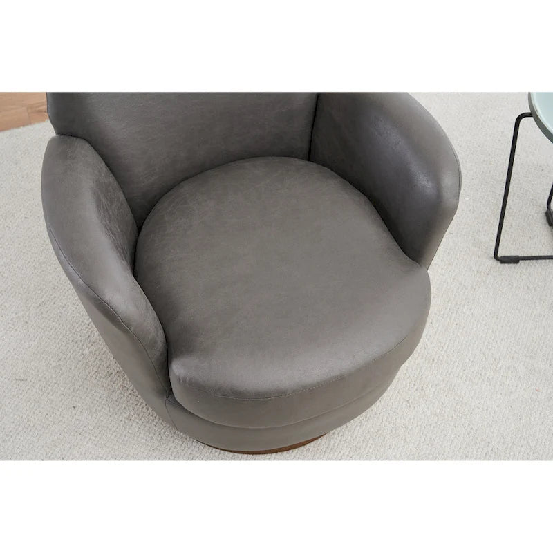 Fauteuils pivotants en similicuir PU à 360 degrés pour salon, chambre à coucher