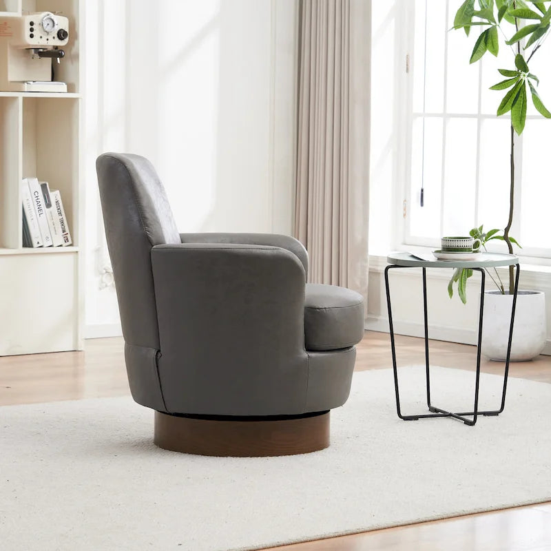 Fauteuils pivotants en similicuir PU à 360 degrés pour salon, chambre à coucher