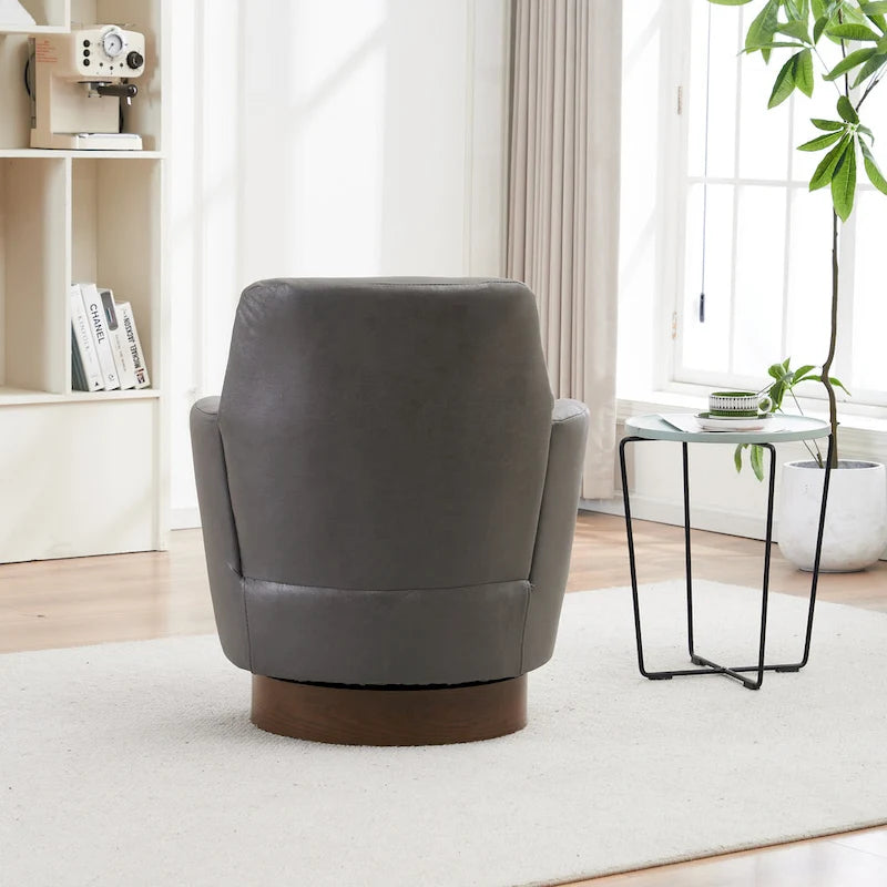 Fauteuils pivotants en similicuir PU à 360 degrés pour salon, chambre à coucher