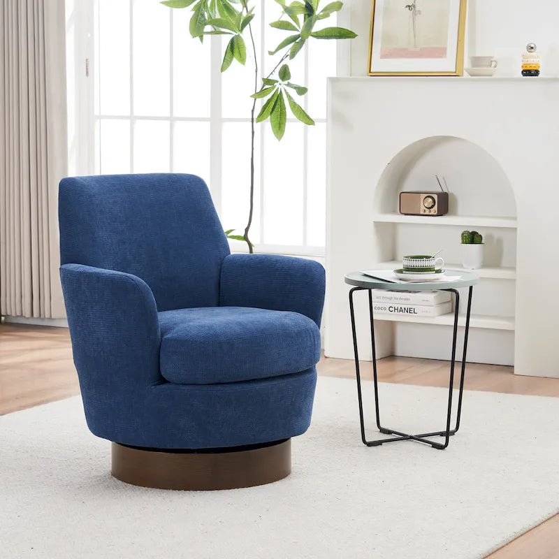 Fauteuils pivotants en similicuir PU à 360 degrés pour salon, chambre à coucher