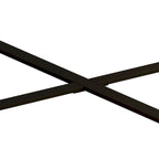 Table basse ronde moderne rétro à empiècements avec pieds croisés