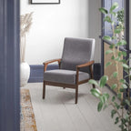 Fauteuil de style Mid-Century Modern avec structure et accoudoirs en bois