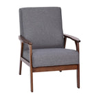 Fauteuil de style Mid-Century Modern avec structure et accoudoirs en bois