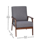 Fauteuil de style Mid-Century Modern avec structure et accoudoirs en bois