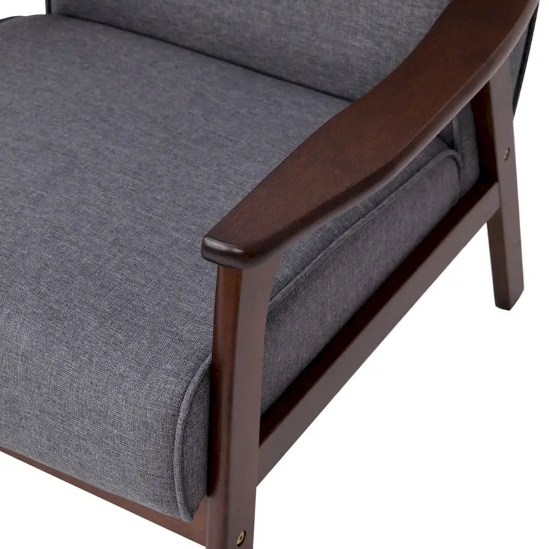 Fauteuil de style Mid-Century Modern avec structure et accoudoirs en bois