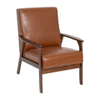 Fauteuil de style Mid-Century Modern avec structure et accoudoirs en bois