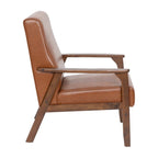 Fauteuil de style Mid-Century Modern avec structure et accoudoirs en bois