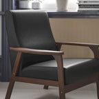 Fauteuil de style Mid-Century Modern avec structure et accoudoirs en bois