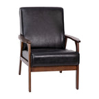 Fauteuil de style Mid-Century Modern avec structure et accoudoirs en bois