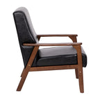 Fauteuil de style Mid-Century Modern avec structure et accoudoirs en bois