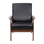 Fauteuil de style Mid-Century Modern avec structure et accoudoirs en bois