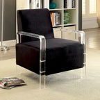 Fauteuil d'appoint contemporain en flanelle rembourrée d'automne
