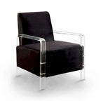 Fauteuil d'appoint contemporain en flanelle rembourrée d'automne
