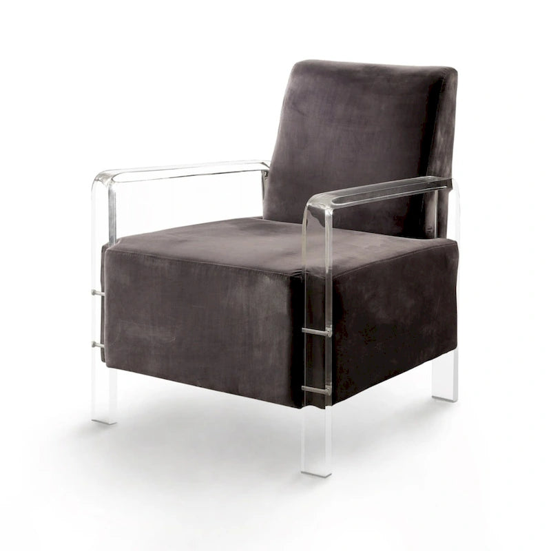 Fauteuil d'appoint contemporain en flanelle rembourrée d'automne