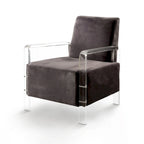 Fauteuil d'appoint contemporain en flanelle rembourrée d'automne