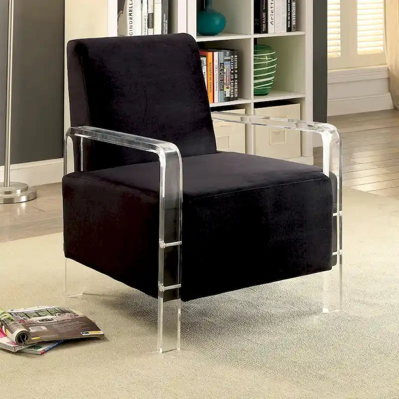 Fauteuil d'appoint contemporain en flanelle rembourrée d'automne