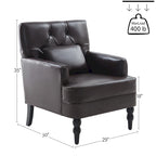Fauteuil capitonné avec coussin lombaire Beige/Gris/Bleu clair/Marron