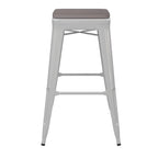 Tabouret de bar sans dossier intérieur/extérieur avec assise en résine de polyéthylène