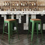 Tabouret de bar sans dossier intérieur/extérieur avec assise en résine de polyéthylène