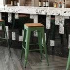 Tabouret de bar sans dossier intérieur/extérieur avec assise en résine de polyéthylène