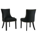 Chaises de salle à manger en velours Marquis - Lot de 2