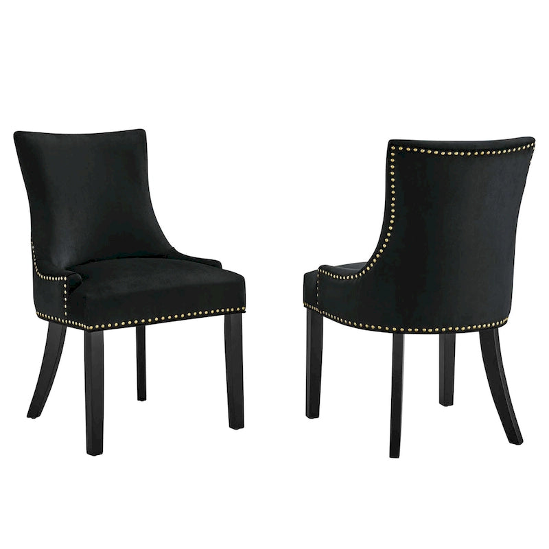 Chaises de salle à manger en velours Marquis - Lot de 2