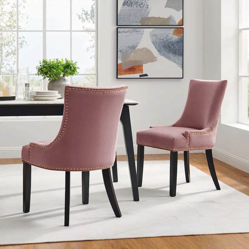 Chaises de salle à manger en velours Marquis - Lot de 2