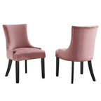 Chaises de salle à manger en velours Marquis - Lot de 2