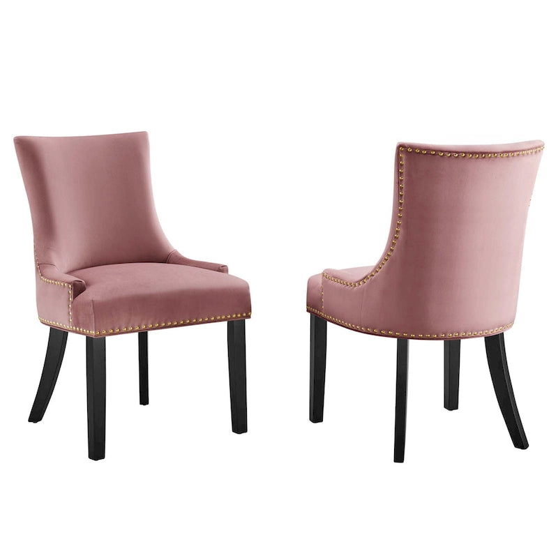 Chaises de salle à manger en velours Marquis - Lot de 2