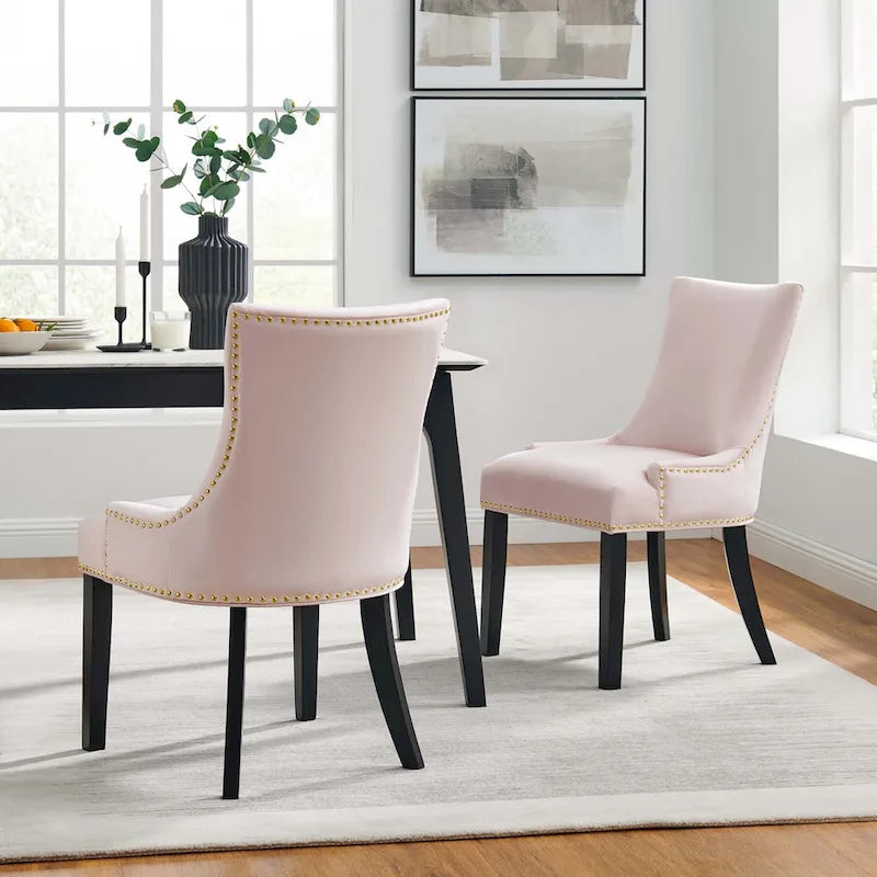 Chaises de salle à manger en velours Marquis - Lot de 2